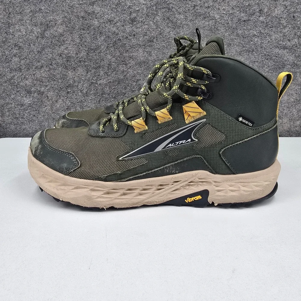 Altra Timp Hiker GTX Mens 11.5 Green Hiking Boots Gore-Tex Vibram Waterproof